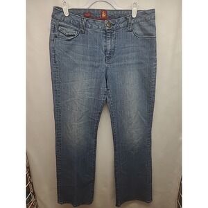 Vintage Sasson Womens Sz 12 Bootcut Boogie Jeans Blue Embroidered Rhinestone Y2K